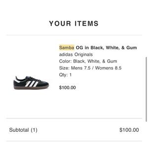 Black Adidas Sambas